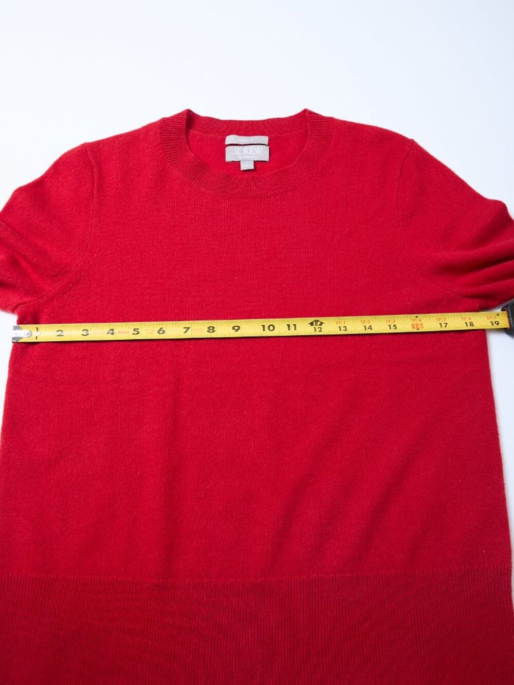 J. Crew 100% Cashmere Classic Fit Crewneck Lightweight Sweater Red Small - Picture 9 of 9